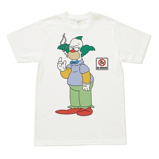 [S-5XL] เสื้อยืดแขนสั้น พิมพ์ลาย No smoking Simpson สไตล์วินเทจ แฟชั่นอเมริกัน สําหรับผู้ชาย และผู้หญิง