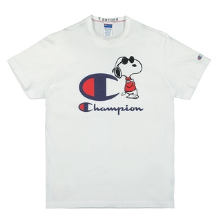 Champion เสื้อยืดลําลอง คอกลม แขนสั้น ผ้าฝ้าย พิมพ์ลาย ทรงหลวม ใส่สบาย แฟชั่นอินเทรนด์เสื้อยืด