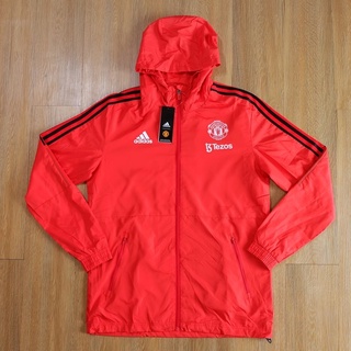 Manchester United 2022/23 Windbreaker jacket tezos เสื้อแจ็คเก็ตแมนยูรุ่นใหม่ เสื้อแขนยาวแมนยู ฮู๊ด