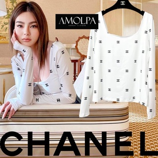 เสื้อ CHANEL ผ้าทอลายLOGO CHANEL ลงบนตัวผ้า 2021SS