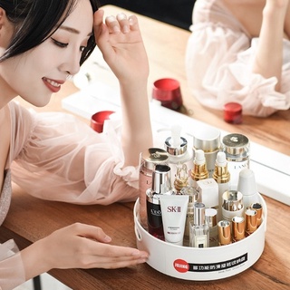 ถาดใส่เครื่องปรุง ใส่เครื่อสำอางค์ หมุนได้ 360 องศา อุปกรณ์จัดเก็บในห้องครัว ถาดเก็บของอเนกประสงค์