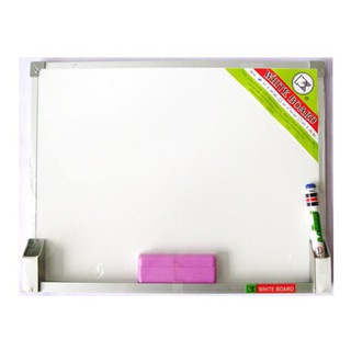 กระดานไวท์บอร์ด 30x40 cm. PK แถมแปรง+ปากกา whiteboard 30*40