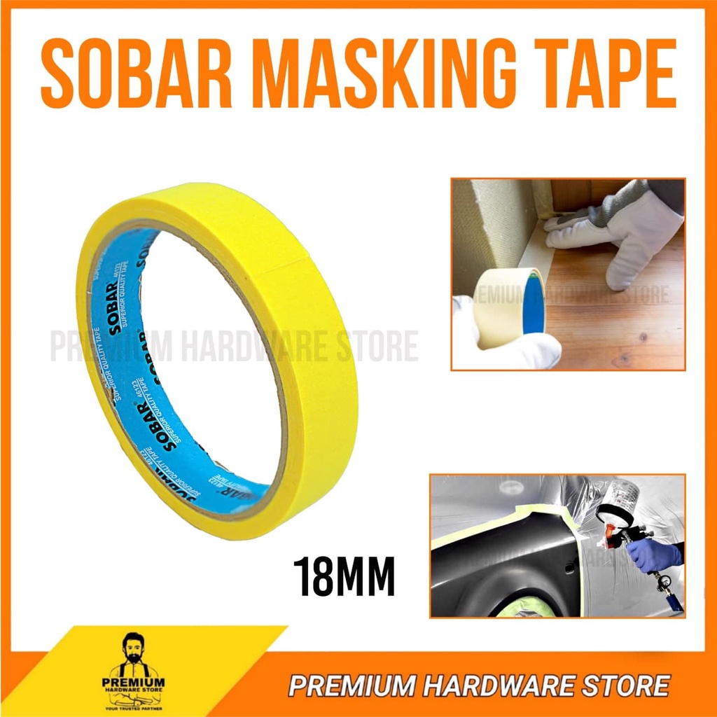 Sobar Masking Tape 18MM (3/4 นิ้ว)