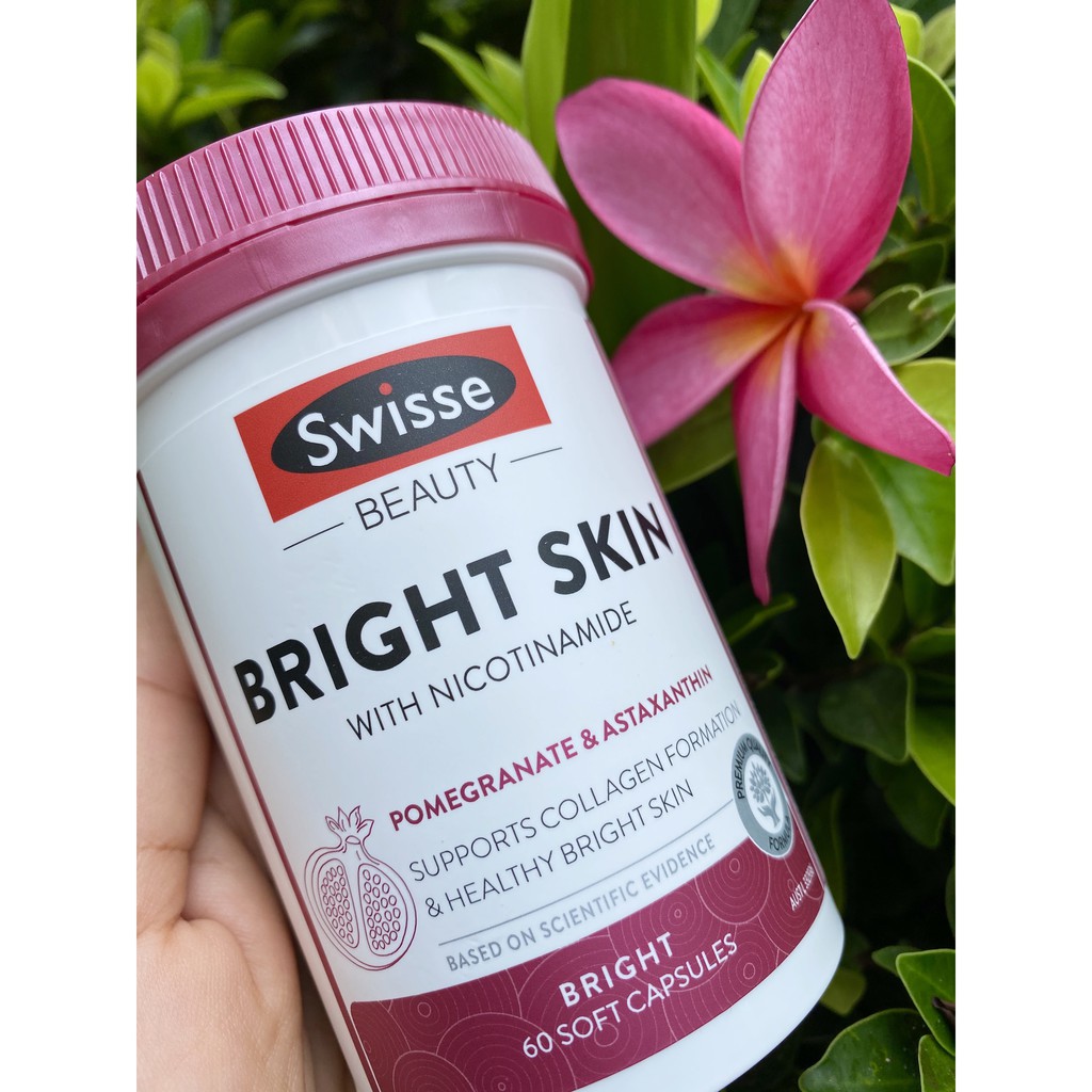 พร้อมส่ง Swisse Beauty Bright Skin ขนาด 60 เม็ด สูตรใหม่ผสมทับทิมช่วยลดฝ้า รอยสิว เกรดพรีเมี่ยม ของแ