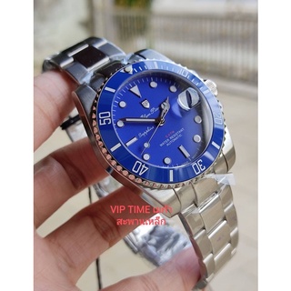 นาฬิกา OLYM PIANUS (OP) AUTOMATIC sapphire submariner รุ่น 899832AG หน้าน้ำเงิน