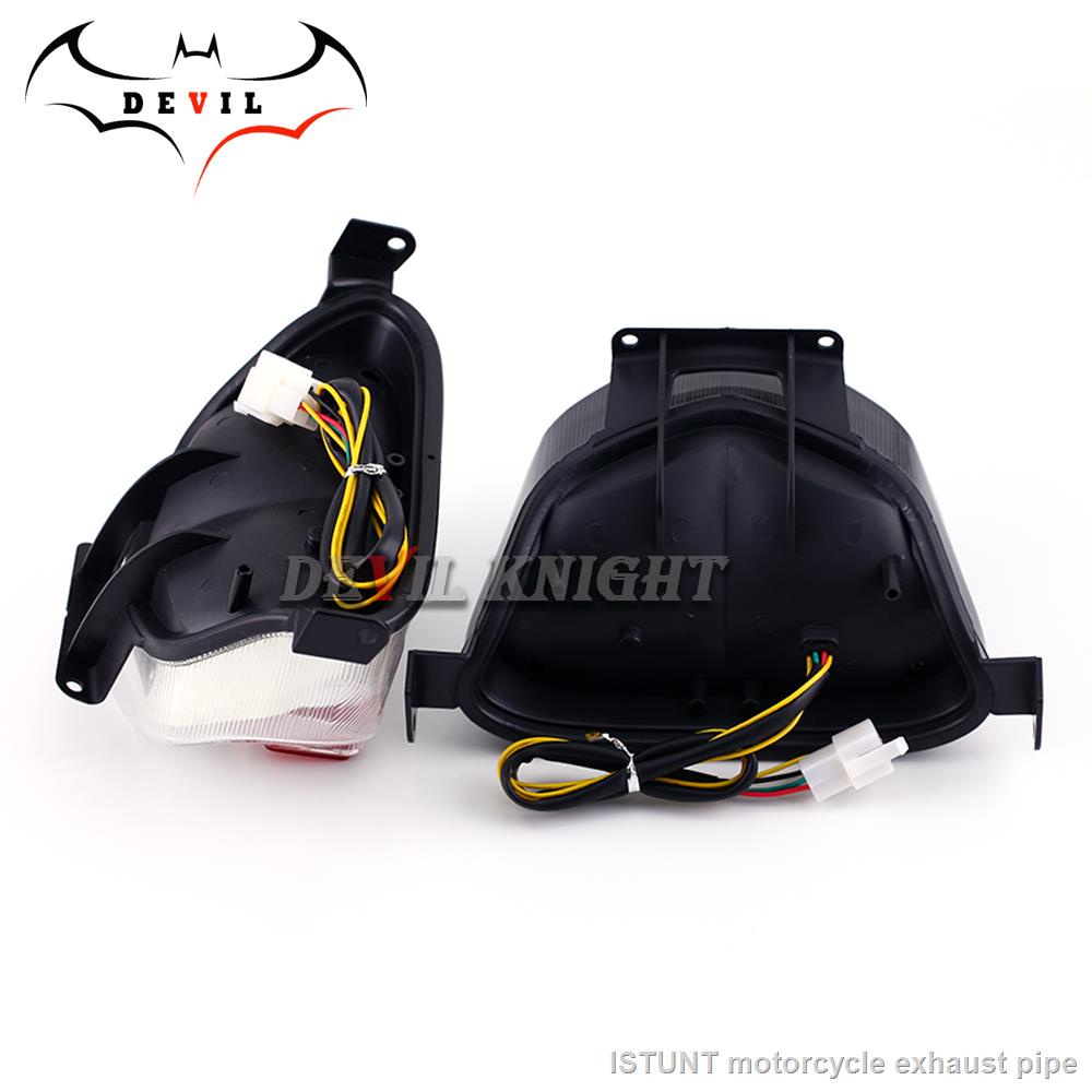 HONGK LED Tail Light For Suzuki GSXR 1000 2007-2008 - Smoke Lens Replacement Brake & Turn Signals