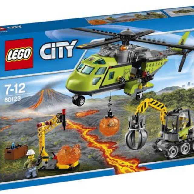 LEGO 60123 City Volcano Explorers Volcano Supply Helicopter