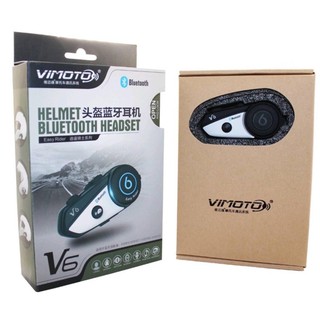 บูลทูธติดหมวกกันน็อค  v6 Vimoto V6 Helmet Bluetooth Headset microphone Intercom