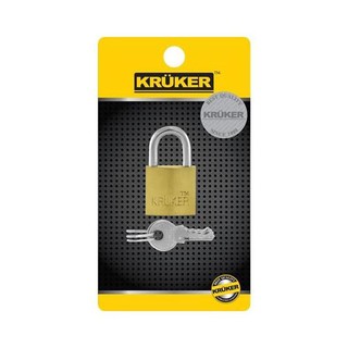 KRUKER Brass Spring Padlock กุญแจสปริงทองเหลืองแท้ 25 mm