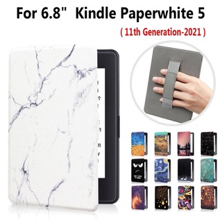 เคสอัจฉริยะ Kindle Paperwhite 11th พร้อมสายคล้องมือแม่เหล็ก สําหรับ 6.8 นิ้ว Paperwhite 5 M2L3EK 2021