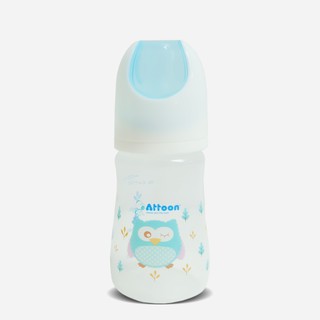 Thaiken ขวดนม 4oz/125ml Attoon GiGGLES Feeding Bottle สีฟ้า 101601