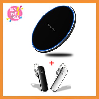 Wireless Charger Fast Charging QI Chargerแท่นชาร์จไร้สาย เครื่องชาร์จไร้สาย รุ่น พร้อมหูฟังบลูทู ฟรี คุ้มค่าคุ้มราคา!