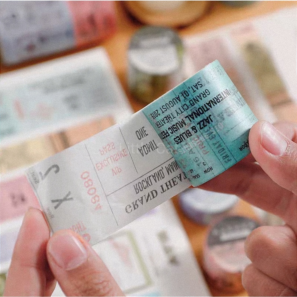 คอลเลกชันตั๋ว / Deco Sticker / Tickets Tape / Vintage / Junk Journal / Photo Deco / เทป Washi