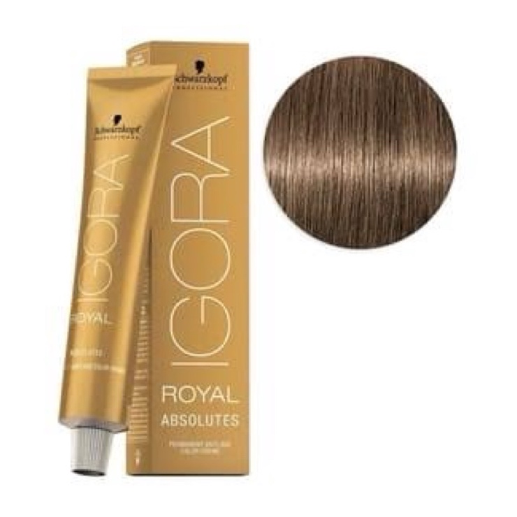 สี igora schwarzkopf absolute brown ปิดผมขาวโทนน้ำตาล และน้ำตาลสว่าง