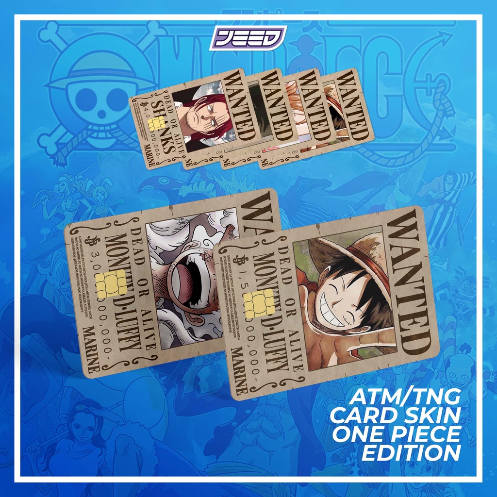 [One Piece] ATM, Bank Debit Credit Card & Touch N Go Sticker Cover Card Skin คุณภาพสูงกันน้ํา