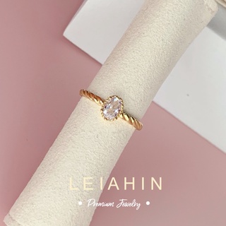 LEIAHIN แหวนแฟชั่น แหวนทองคํา 18k เครื่องประดับแฟชั่น สไตล์เกาหลี มินิมอล ปรับขนาดได้ สําหรับผู้หญิง แฟนสาว ของขวัญ