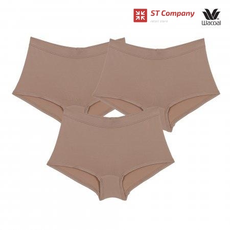 กางเกงใน วาโก้ รูปแบบขาสั้น (Boyleg) โอวัลติน (Ovaltine) 3 ชิ้น รุ่น WU8457 Wacoal Boyleg Panty เนื้
