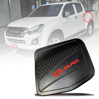 ครอบฝาถังน้ำมัน กันรอยฝาถัง ฝาถังน้ำมัน รุ่น อีซูซุ ดีแม็กซ์ ISUZU DMAX D-MAX ปี 2012 - 2016 สีดำด้าน โลโก้แดง 1 ชิ้น