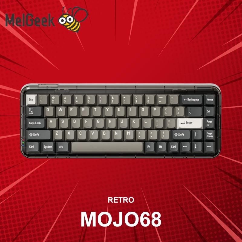 คีย์บอร์ด Melgeek Mojo68 Retro (ภาษาอังกฤษ) ประกันศูนย์ 1 ปี