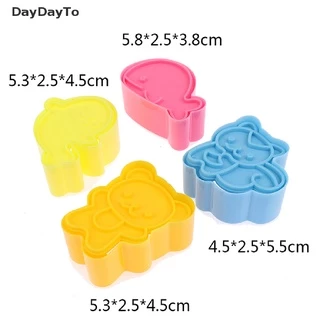 DayDayTo 4 ชิ้น/เซ็ตน่ารัก Samll Dolphin Samll Seal กระรอกหมีแซนวิชเครื่องตัดแม่พิมพ์คุกกี้เค้กตกแต่งเครื่องมือแซนวิช Die Rice Mold เครื่องมือห้องครัว.