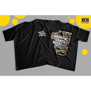 เสื้อยืด T-Shirt  GTA เสื้อยืดแนวสตรีท สวมใส่สบาย ไม่ร้อน ระบายอากาศได้ดี ใส่เล่นสเก็ตสบาย ลายติดแน่น