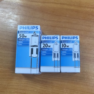 หลอดไฟฮาโลเจน 12โวลท์ capsule 50/20/10 วัตต์ GY6.35 Philips Essential Halogen(ไม่ใช่หลอดผ่าตัด/ทำฟัน)