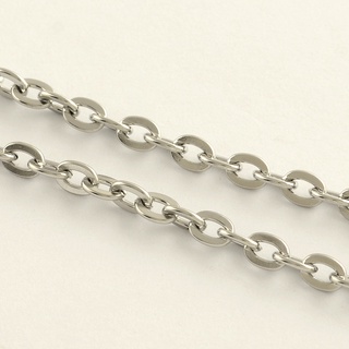 โซ่สแตนเลส 304 cable chain ข้อกลมแบน วงรี ขนาด 6x5x1.2mm ตัดแบ่งยาว 5 เมตร