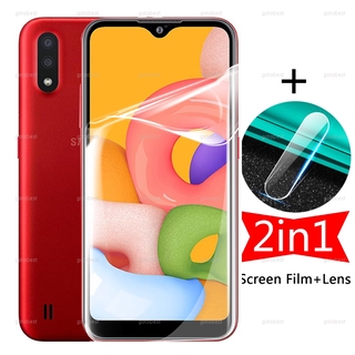 ฟิล์มไฮโดรเจลกันรอยหน้าจอ 2 In 1 สําหรับ Samsung Galaxy A01 Core M01 A01 A01 M 0 1 +