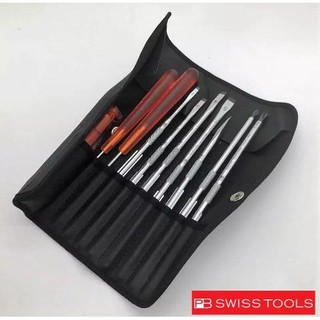 PB Swiss Tools ไขควงชุด ด้าม Classic รุ่น PB 215L (10 ตัว/ชุด)