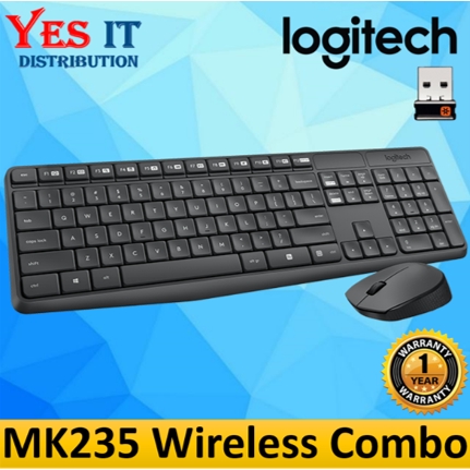 ชุดคีย์บอร์ดและเมาส์ไร้สาย Logitech MK235 (920-007937)