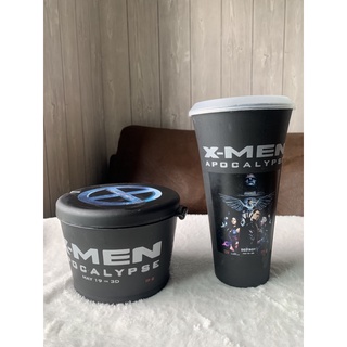 ส่งฟรีไม่ใช้โค้ด - ชุดแก้วน้ำ + ถังป๊อบคอร์น X-MEN Apocalypse ของ Major Cineplex