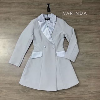 re stock 🖍️พร้อมส่ง📉2 color📊Dres suit ปกเงา 📈varinda 10026