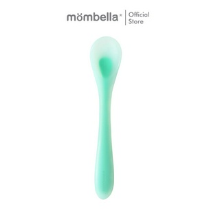 Mombella ช้อนป้อนทารกซิลิโคนมัมเบล่า ของแท้จากอังกฤษ ปลอดภัย ช้อนเด็กซิลิโคนนิ่มมากไม่บาดเหงือก Silicone Soft Spoon Blue