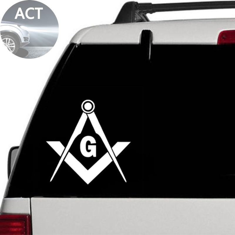 Masonic Emblem Decal Freemasonry Emblem Die-Cut Sticker Decal – Masonic Square & Compasses Symbol Masonic Stickers And Decals