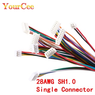 ปลั๊กเชื่อมต่อสายเคเบิล SH 1.0 SH1.0 JST 2 3 4 5 6 7 8 9 10 Pin 28AWG 10 ซม. DIY 10 ชิ้น