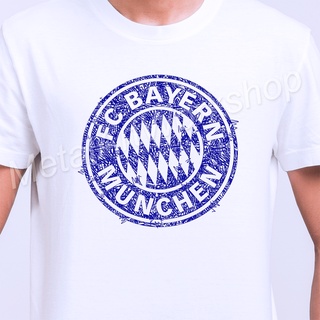 เสื้อยืด ตราสโมสร Bayern Munich บาเยิร์นมิวนิค ลายเส้นปากกาหมึกน้ำเงิน ภาพวาดสเก็ตช์สามารถปรับแต่งได้