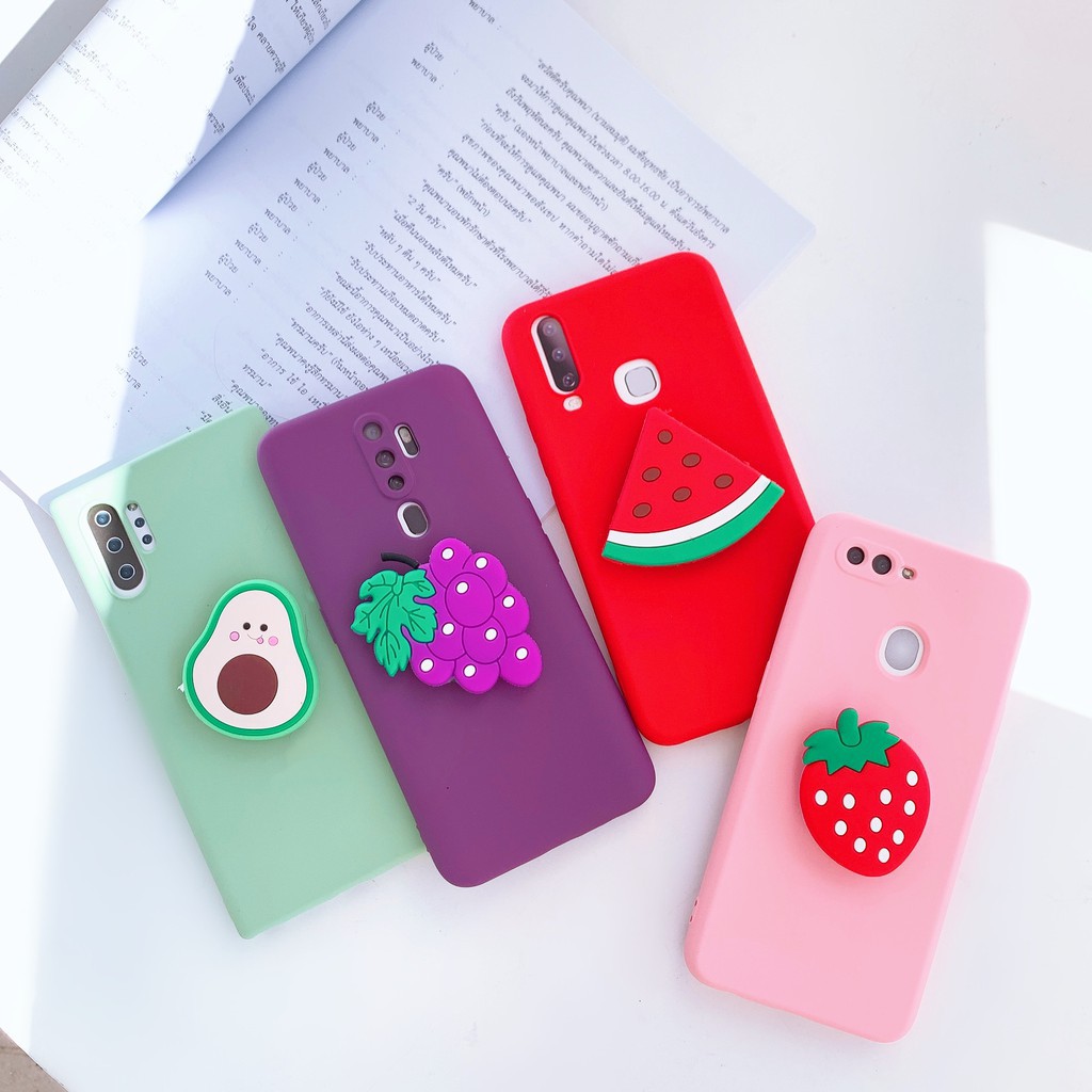 เคสกำมะหยี่+ป็อบอัพผลไม้ Vivo V5 V5plus V7plus V9 V11i Huawei Y7pro2018 Y72019 Y92018 Y92019 Nova3i 