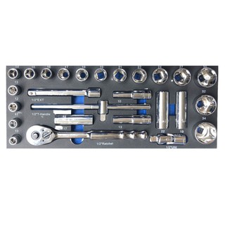 Block screwdriver SOCKET SET BLUE POINT 1/2" Hand tools Hardware hand tools ไขควงบล็อก ชุดประแจลูกบ็อกซ์ขนาด BLUE POINT