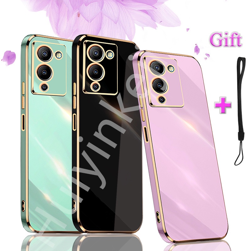 Infinix หมายเหตุ 12 G96 X670 Traight Edge Electroplated เคสโทรศัพท์การ์ตูนสําหรับ Infinix หมายเหตุ 1