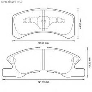 Girlรืเ ผ้าเบรคหน้ามิตซูบิชิ Mitsubishi MIRAGE 1.2 12, ATTRAGE 1.2 13 6133589-1/T อะไหล่มิราจ, อะไหล่แอททราจ