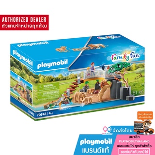 ❤️ลดเพิ่ม 10% โค้ด 10DDXSEPW3| ของแท้ ❤️ PLAYMOBIL 70343 Zoo Outdoor Lion Enclosure สวนสัตว์ คอกสิงโต