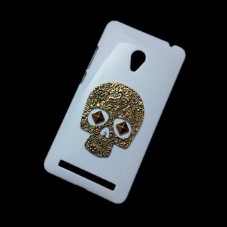 3D Metal Retro Bronze Skull Punk Stud Rivet Hard Back Phone Cover Case for ASUS Zenfone 6 A601CG 2014