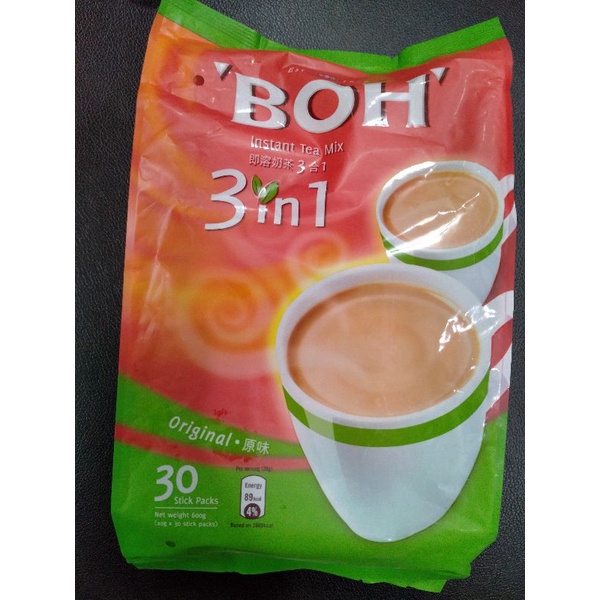 ชา BOH 3IN1 Natant Tea ชานม ชาชัก ขนาดบรรจุ 30ซอง