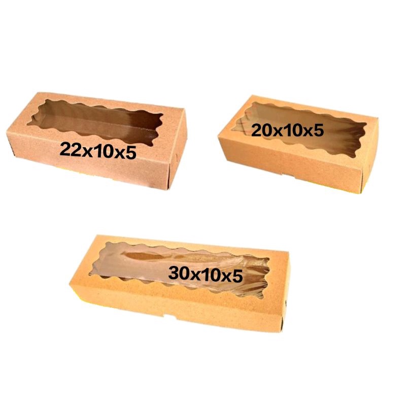 BROWNIES BOX / WINDOW BROWNIES BOX / KRAFT BROWNIES BOX