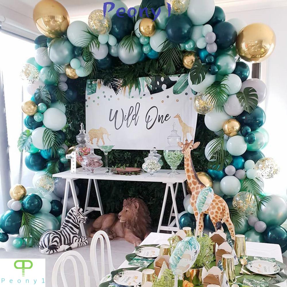 PENY???? Fashion Confetti Balloon Arch Jungle Safari Latex Balloons Set