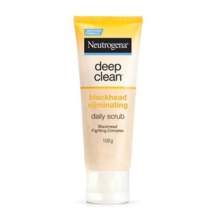 โฟมนูโทรจีนา ดีพ คลีน แบล็คเฮด อีลีมิเนทติ้ง-เดลี่ สครับ Neutrogena Deep Clean Blackhead Eliminating Daily Scrub 100g.