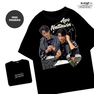 เสื้อยืดผ้าฝ้าย คอตต้อนคอกลม(พร้อมส่ง) เสื้อยืด พิมพ์ลายนักแสดงไทย Apo Nattawin | โดย sayzcoS-5XL