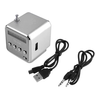 กล่องดนตรี FM วิทยุ TD-V26 พร้อมฟังก์ชั่นเครื่องเล่น Mp3 ไมโคร SD, USB, ลําโพง