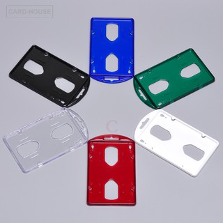 กรอบใส่บัตร แนวตั้ง 6 สี พลาสติกอย่างดี ที่ใส่บัตรพนักงาน แบ…