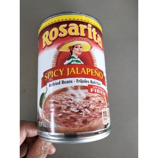 Rosarita Refried Beans spicy jalapeno โรซาริต้า 454กรัม